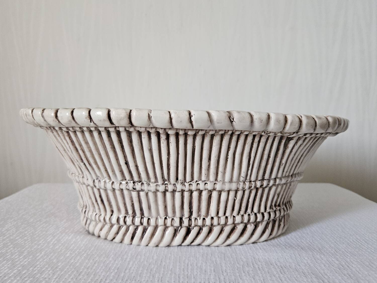 Vintage slipware fruit bowl
