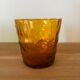 Vintage set of 6 Italian-made glasses, green and amber textured effect