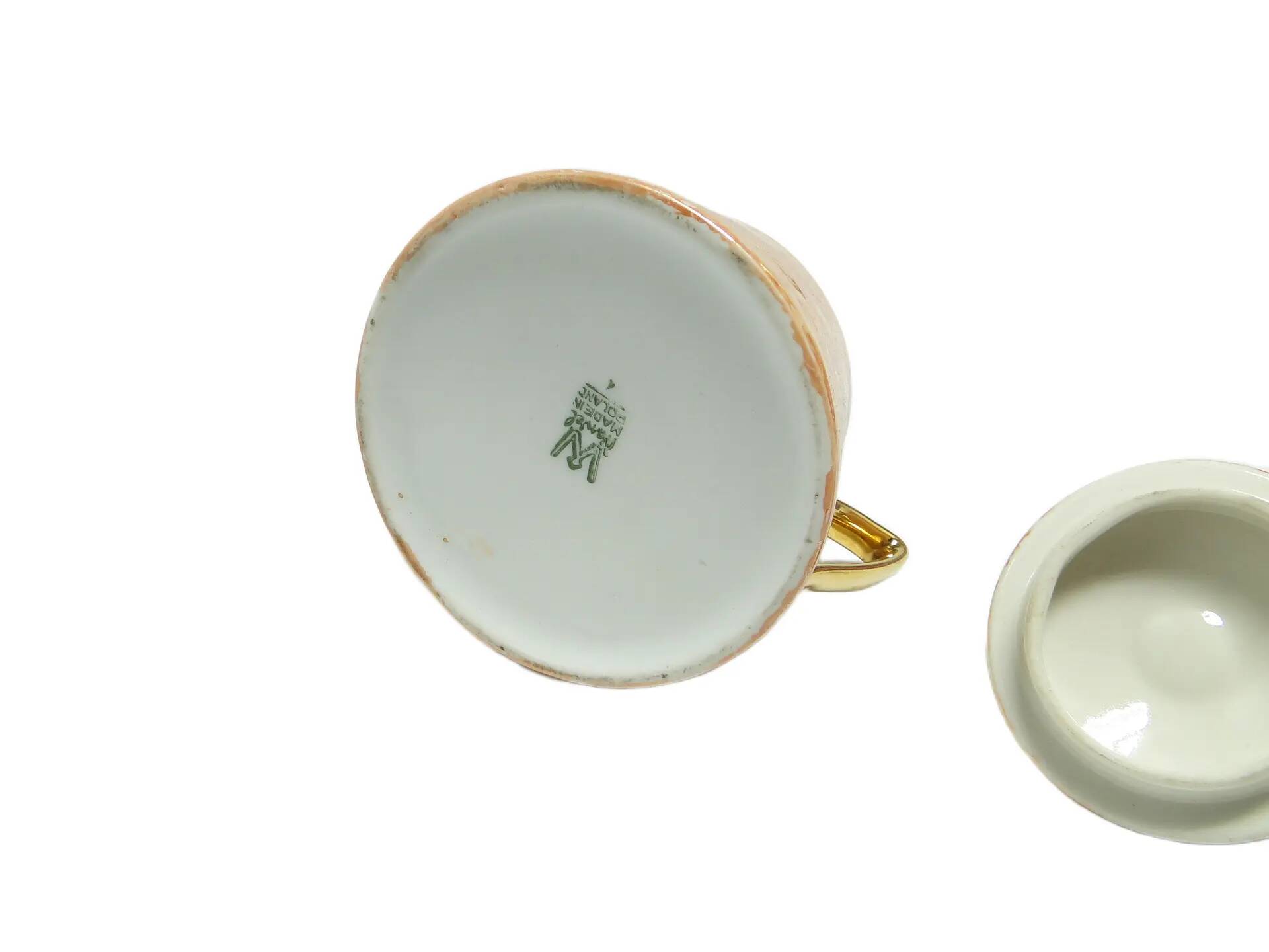 Helena sugar bowl, mid-century modern, porcelain, Poland, 1970s.