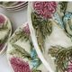 Rare Set of 16 Art Nouveau Chrysanthemum Barbotine Plates, Onnaing