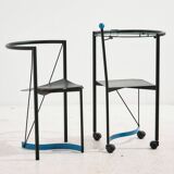 Fauteuil et table postmodernes, ensemble de 2