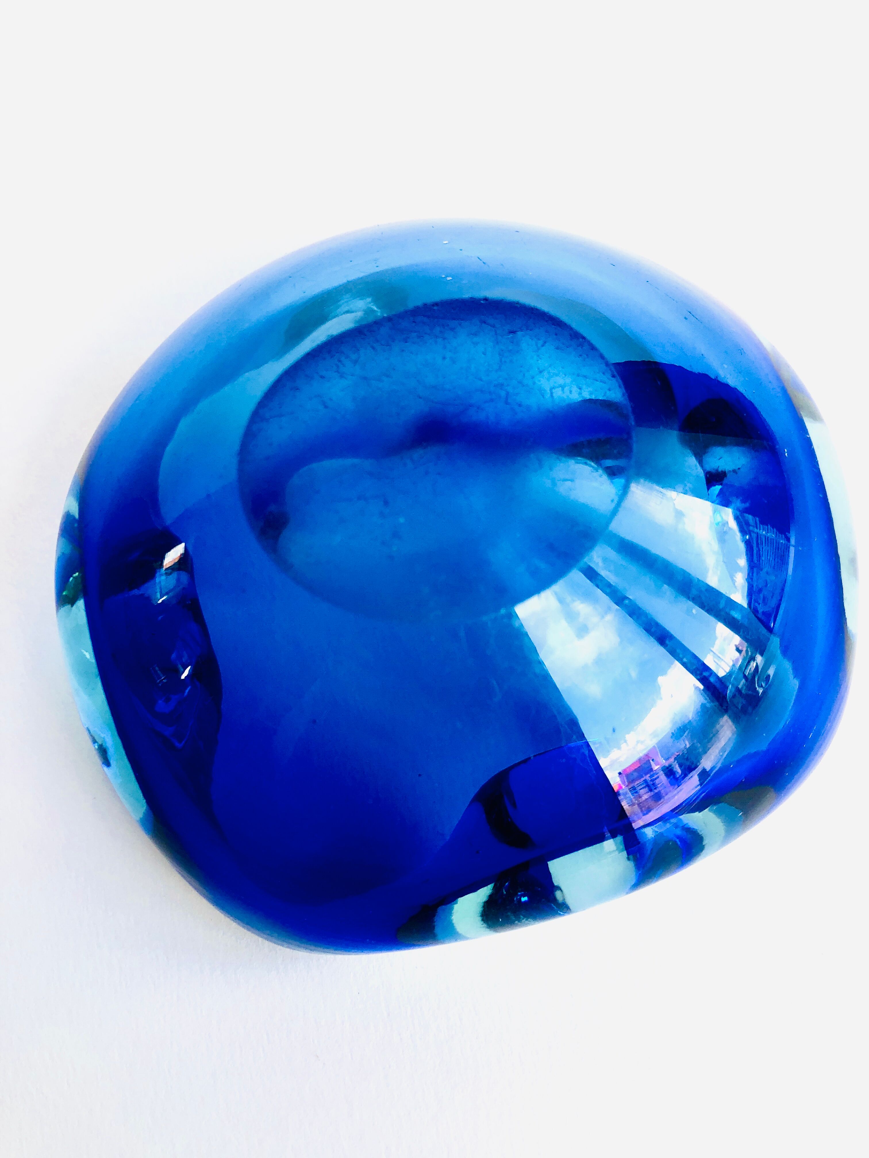 Vintage blue ashtray, Murano