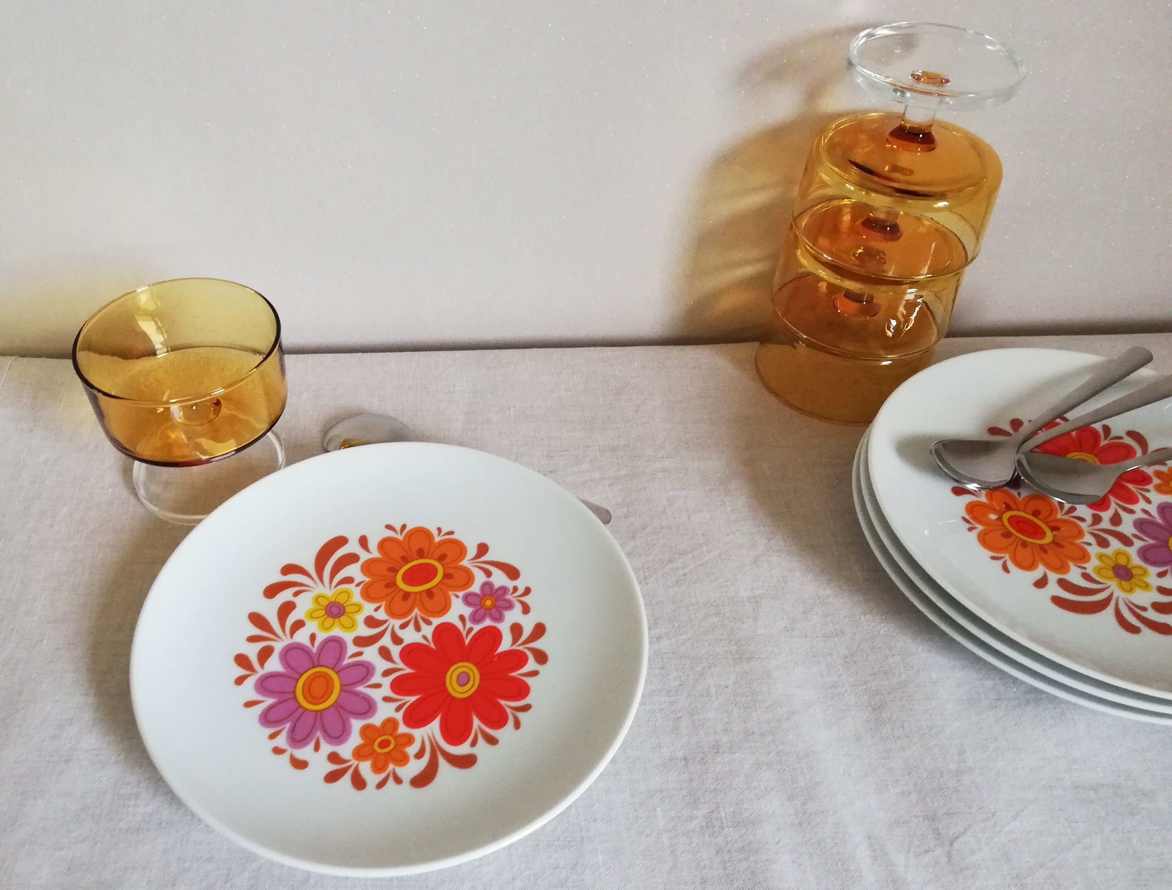 Service 12 plates winterling Bavaria 70s