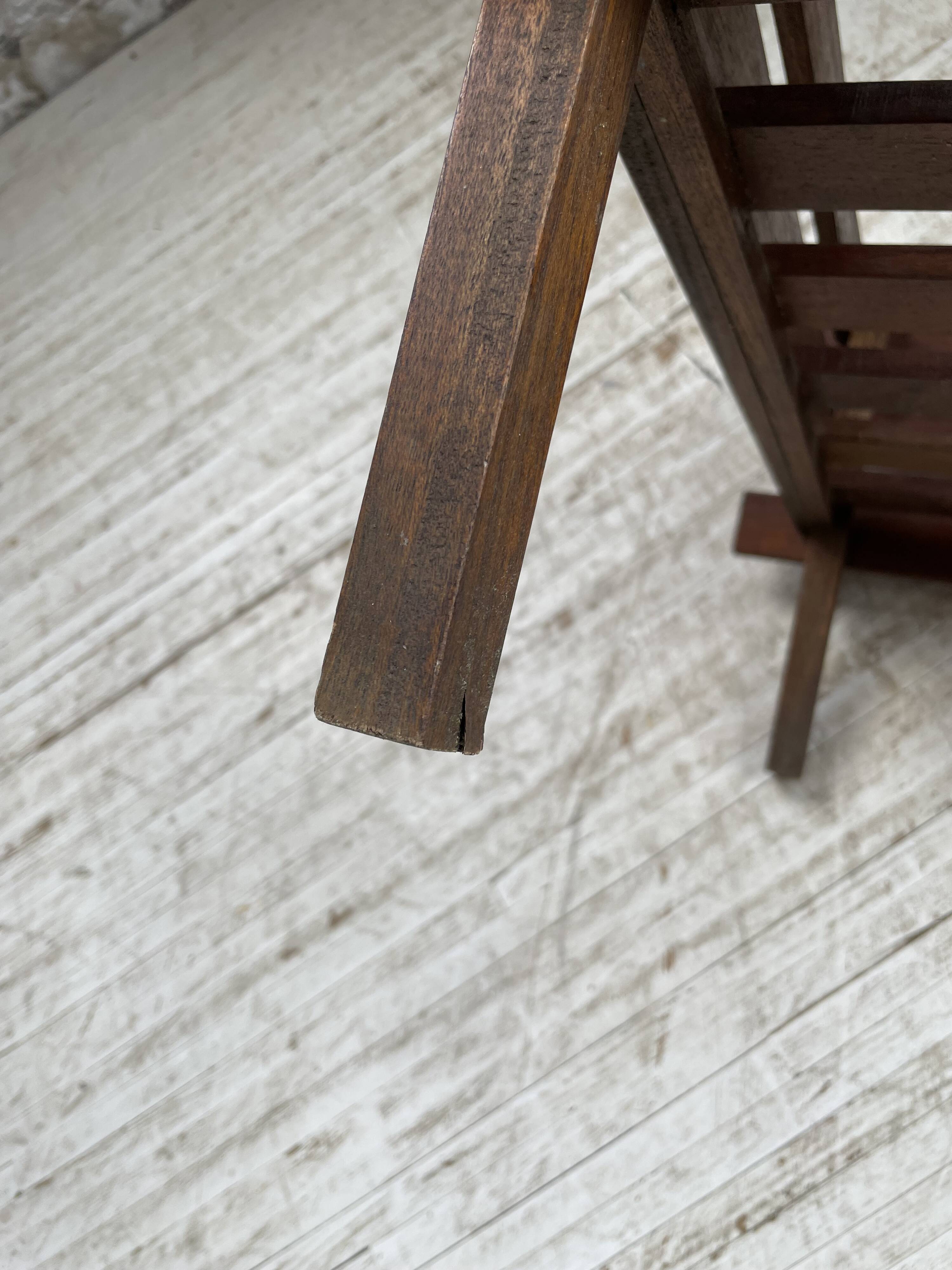 Small modernist oak planter from the 1950s