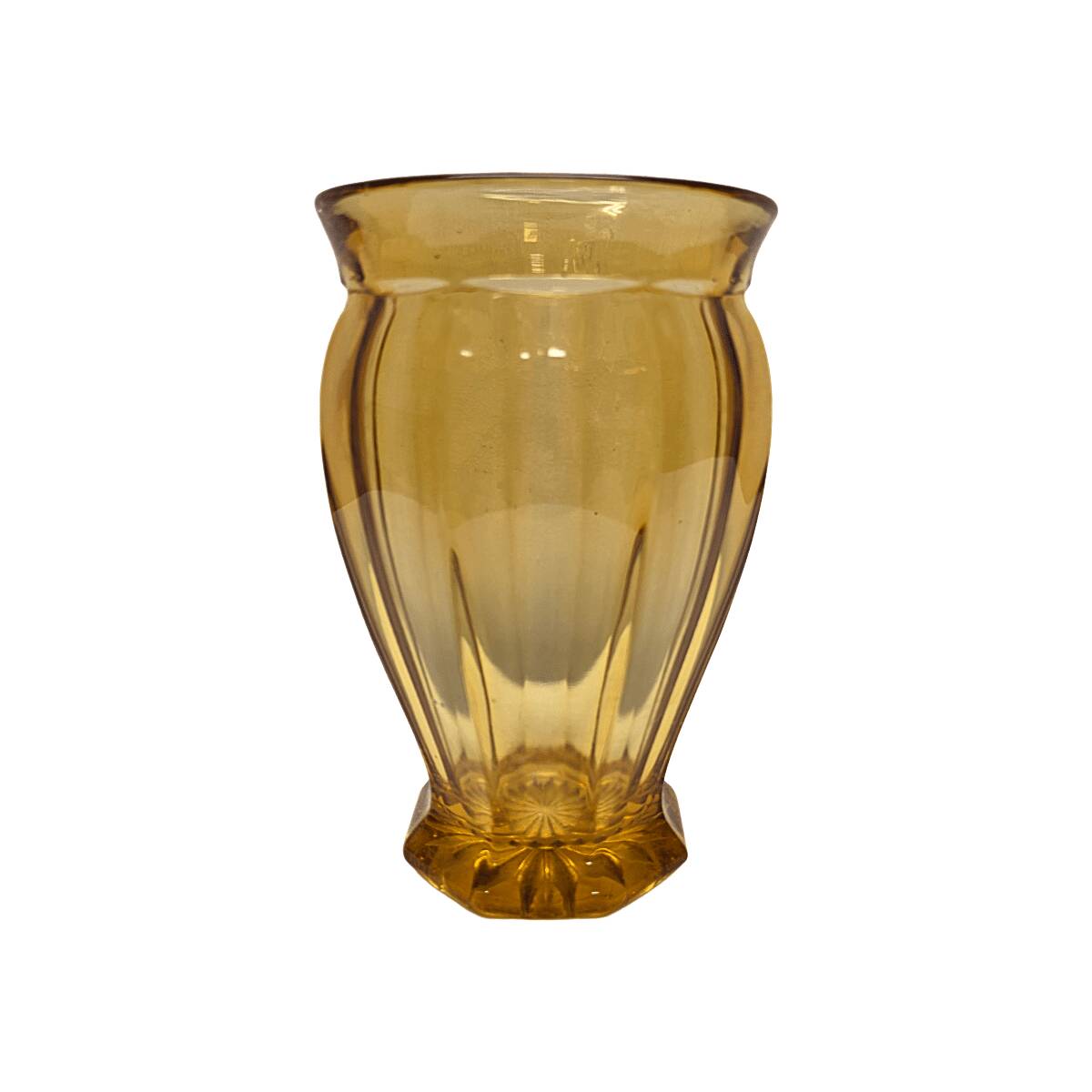 Yellow vintage vase