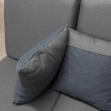 Airborne double bench seat restored foam and new fabrics + 2 matching cushions