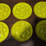 Shell oyster plates series of six 20th century