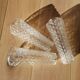Set of 3 vintage molded glass tulips