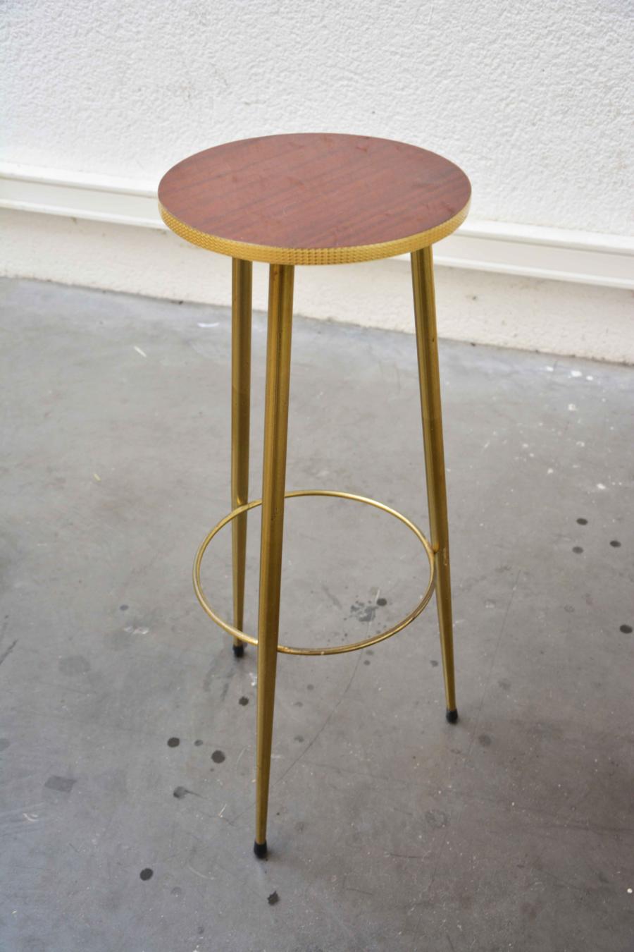 Retro bar gold and Brown and his stool