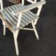 1960s whitewashed wood conservatory armchair