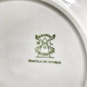 Four antique plates in fine white earthenware Moulin des Loups
