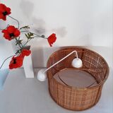 Braided bamboo hanging lamp