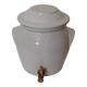 Vinaigrier engrès émaillé blanc  H 26 cm 3 L