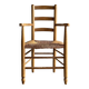 Straw chair with armrests, France