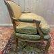 Sofa - Louis XV style bench in yellow silk