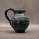 Blue ceramic pitcher with frieze by Jérôme Massier – Vallauris