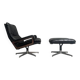 King chair with hocker by Strässle, 1960s