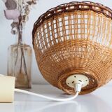 Vintage wicker pendant lamp
