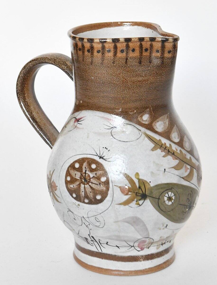 Ceramic jug by André L'Helguen for Keraluc Quimper
