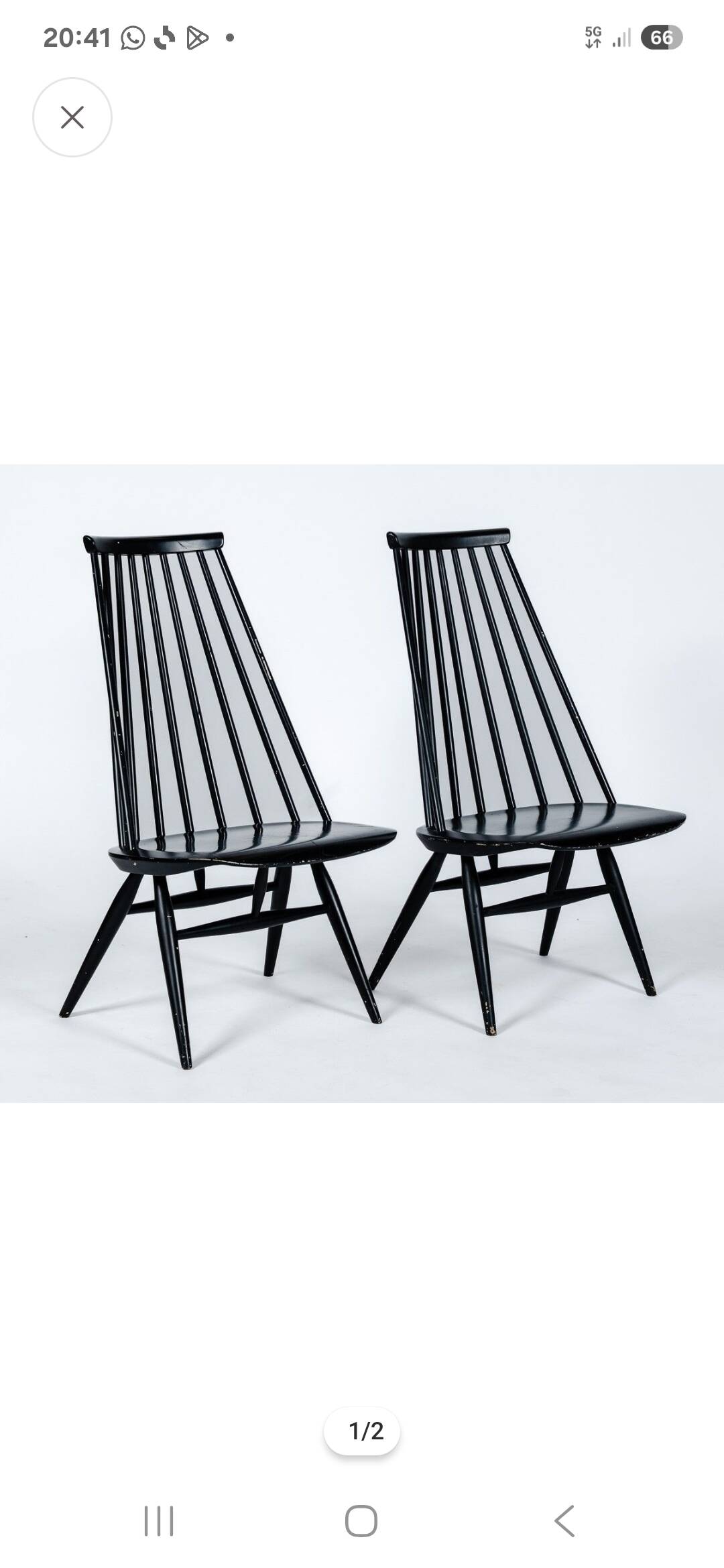 Paire de chaises modèle "Mademoiselle" Illmari Tapiovaara 1956