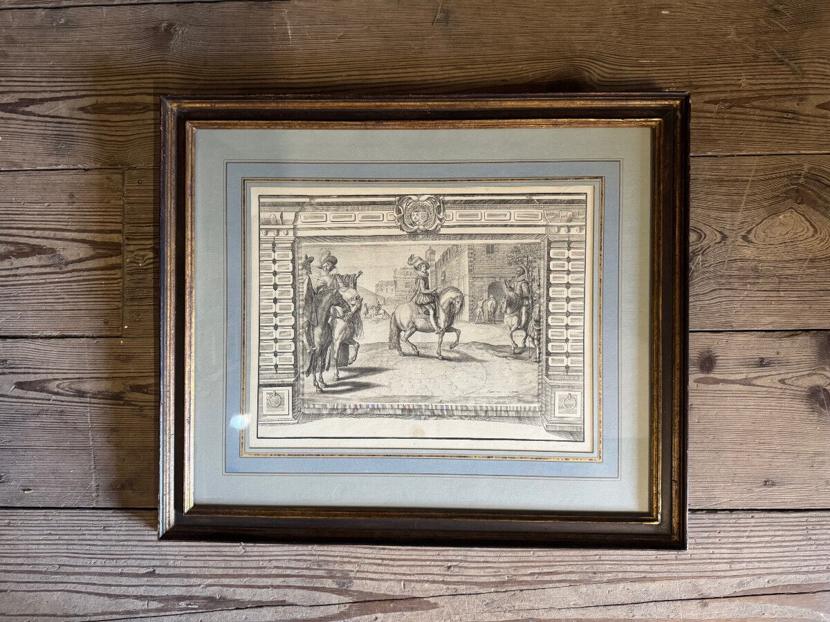 Suite de trois gravures, extraites de “l’instruction du Roy” Antoine de Pluvinel, 1666