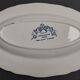 Oval serving dish, Sarreguemines earthenware, Lancaster blue pattern, 1950s.