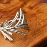 Set of 8 silver metal napkin rings