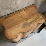 Rounded old wood chest