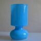 Ikea Lykta lamp in vintage blue opaline glass from the 1980s.