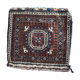 Ancient Afghan Baluch handmade carpet 44cm x 45cm 1900s, 1C384