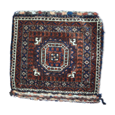 Ancient Afghan Baluch handmade carpet 44cm x 45cm 1900s, 1C384