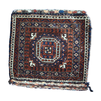 Ancient Afghan Baluch handmade carpet 44cm x 45cm 1900s, 1C384