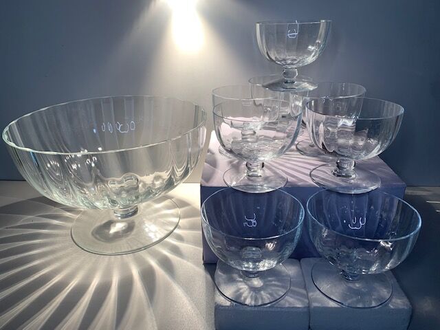 Fruit salad set, crystal sangria, salad bowl & 8 glasses cups