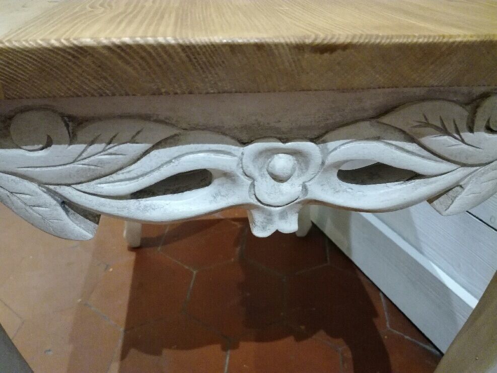 Table low patinated wood