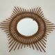 Rattan mirror in the shape of a star.