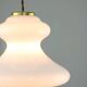 Mid-century italian green glass & brass pendant lamp