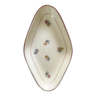 Ravier fleuri in earthenware Salins