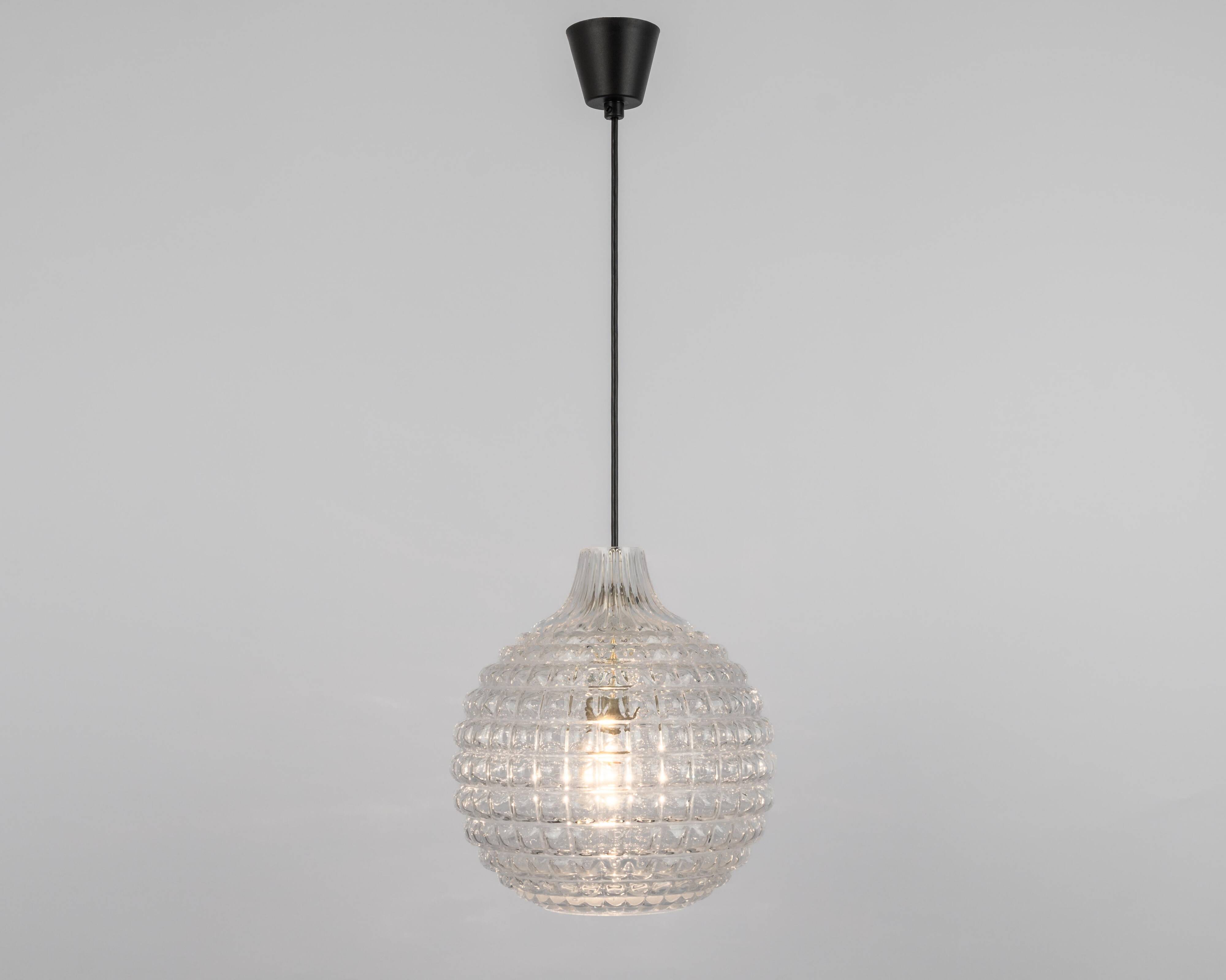 Stunning crystal glass pendant, Peill & Putzler, Germany, 1970s