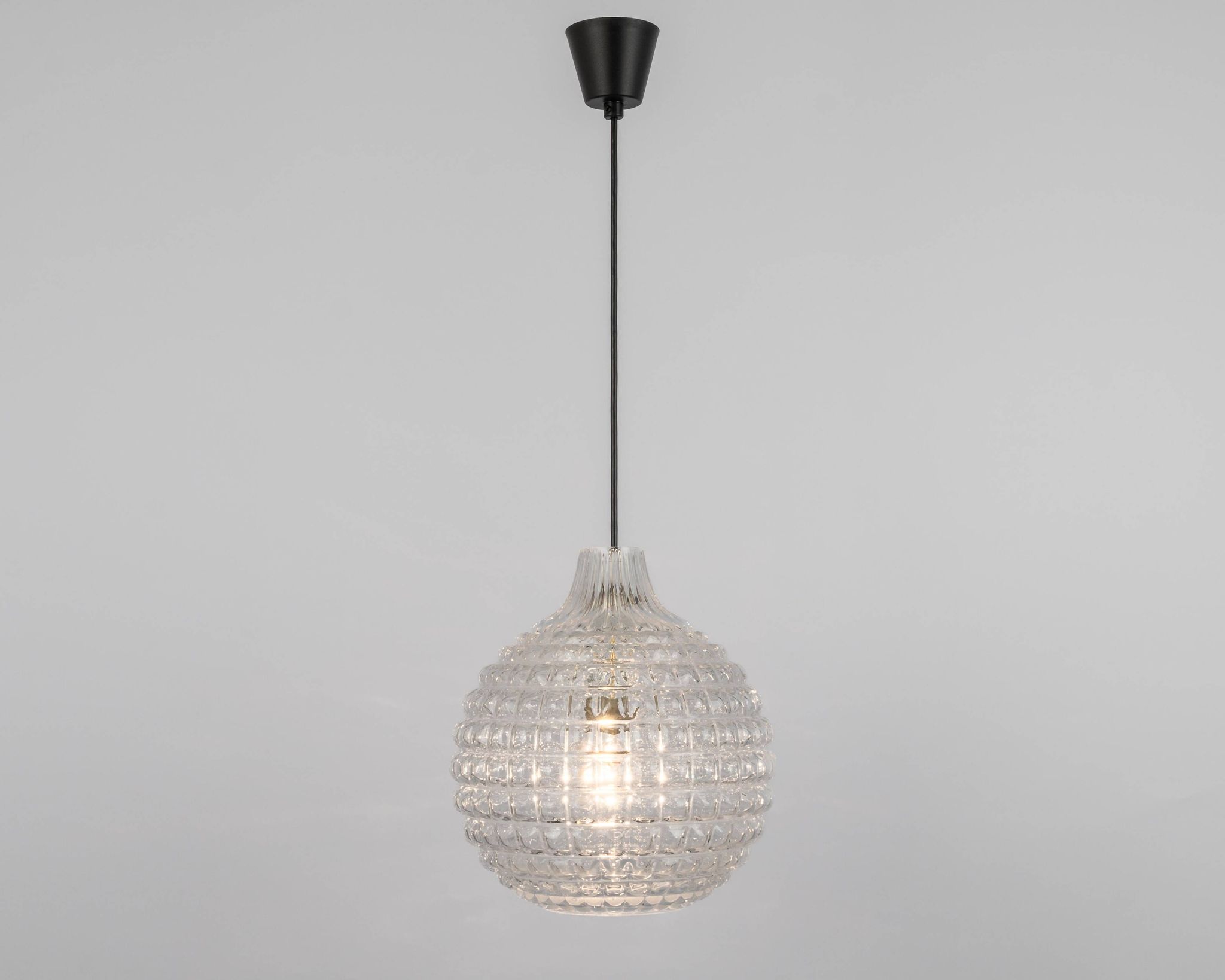 Stunning crystal glass pendant, Peill & Putzler, Germany, 1970s