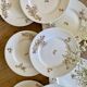 Lot de 10 assiettes à dessert vintage en porcelaine