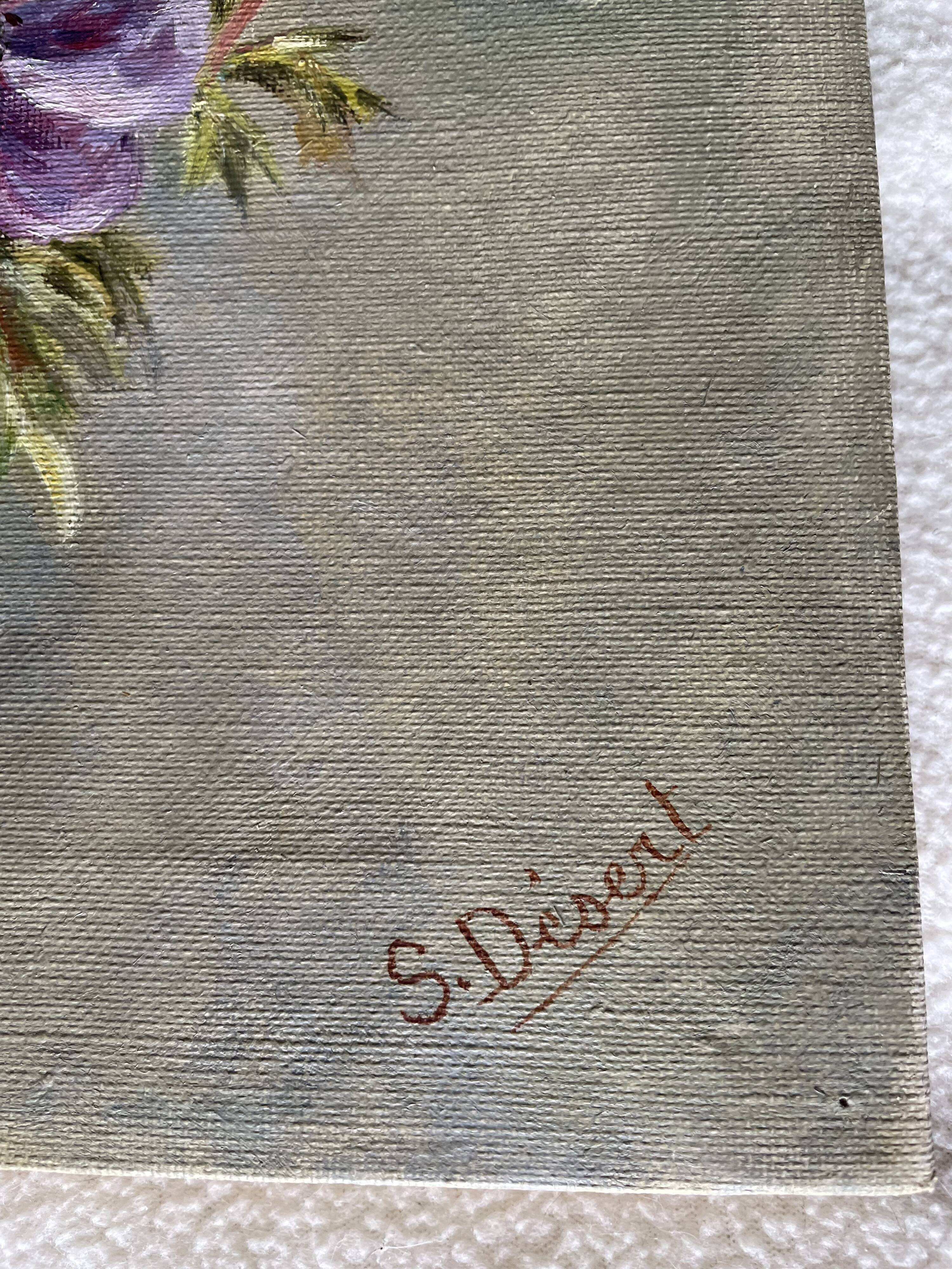 Antique floral painting