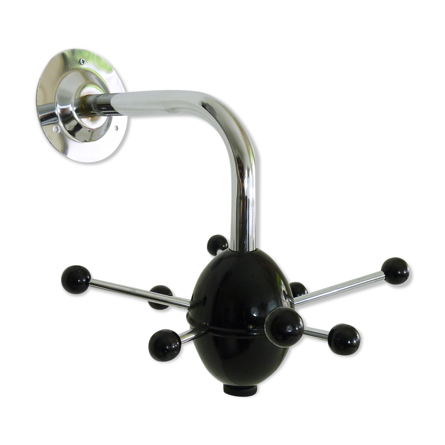 Coat rack, vintage wall pad Sputnik Atomium year 70, , Osvaldo Borsani. Space Age