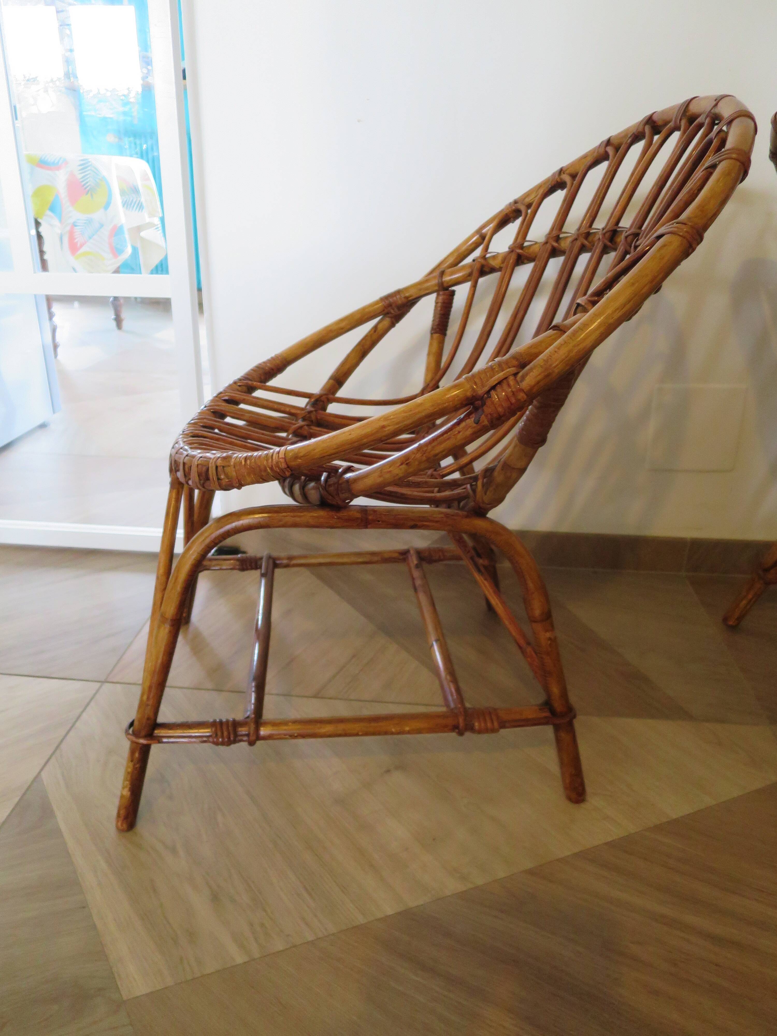 Rattan armchairs for children, 1980s