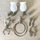 Fish themed wall lamps and bathroom set