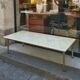 Grand table basse marbre vintage design 1960