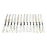 Paul Canaux et Cie – 13 Couteaux en argent et nacre