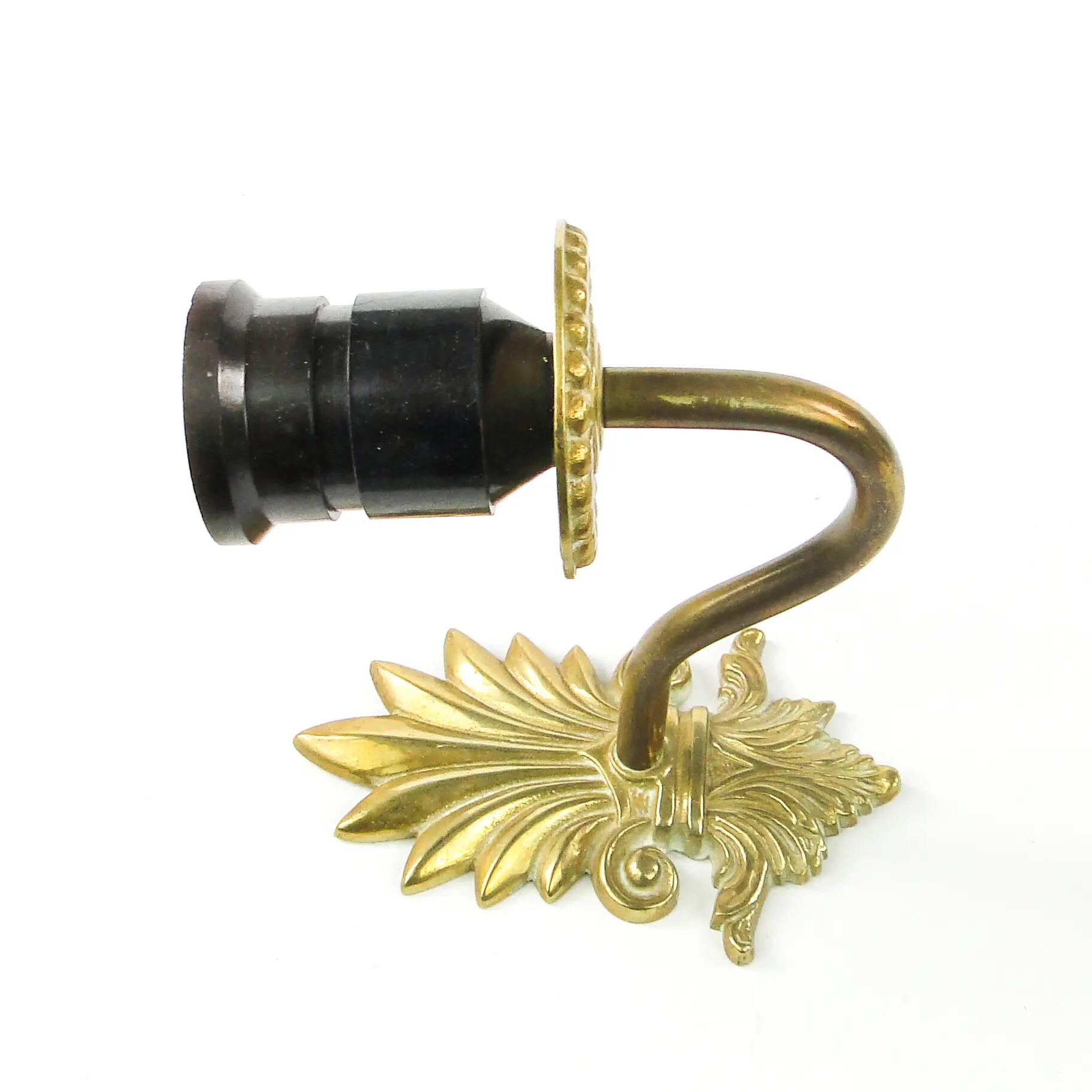 Wall lamp, rococo, brass, Sweden, 1960s