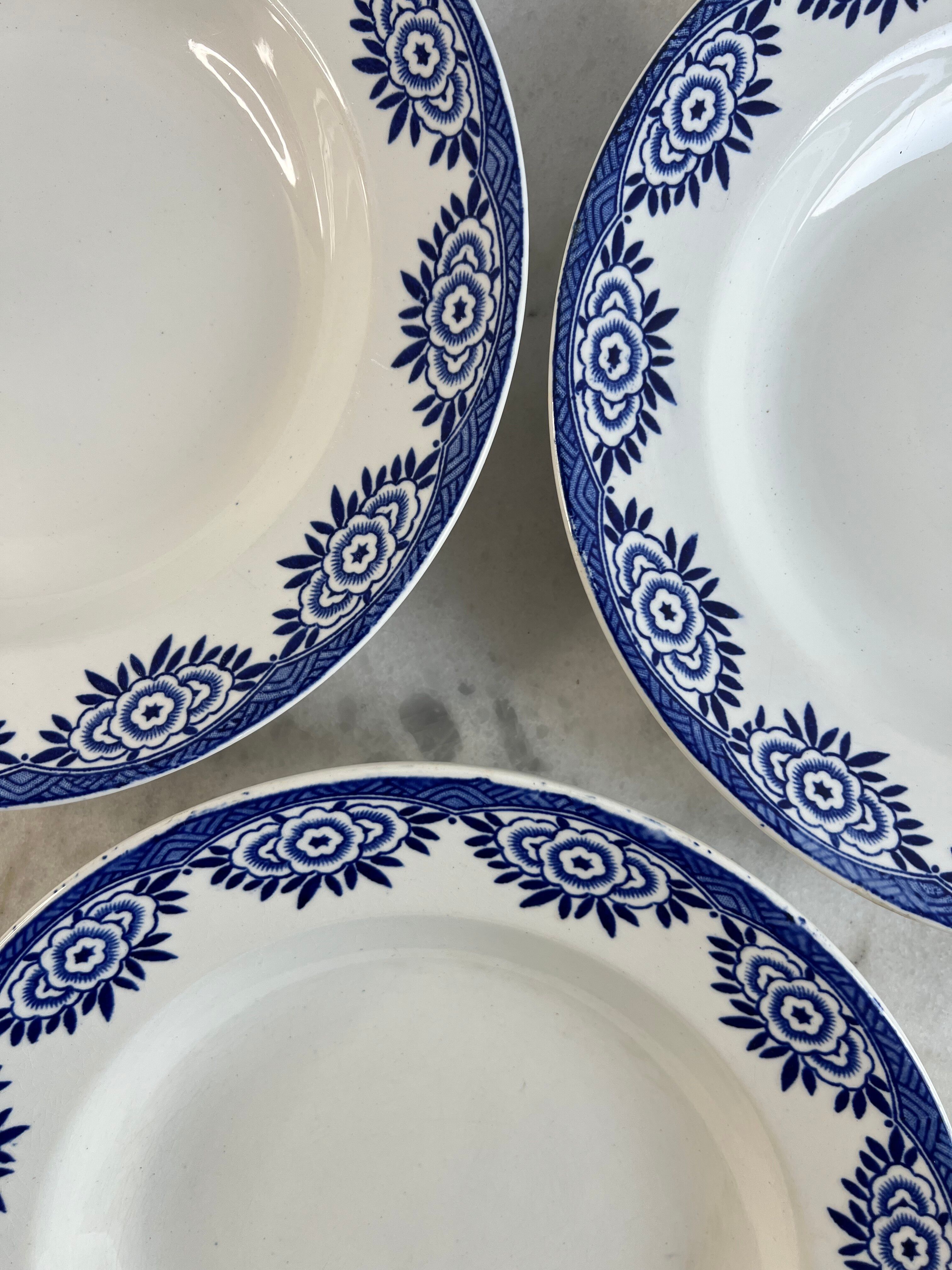 Set of 3 deep plates Sarreguemines Capri Casino