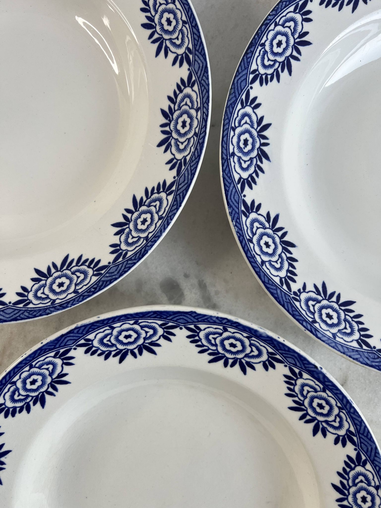 Set of 3 deep plates Sarreguemines Capri Casino