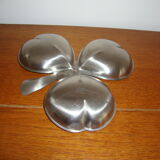 Serviteur inox brossé forme trèfle